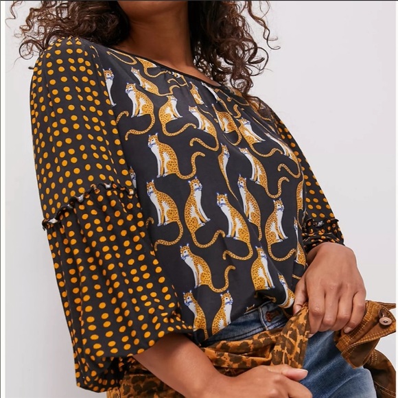 Anthropologie Tops - NWT Anthropologie Bl-nk leopard print blouse XS